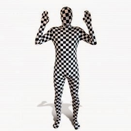 Checkered Trippy Rave skinsuit