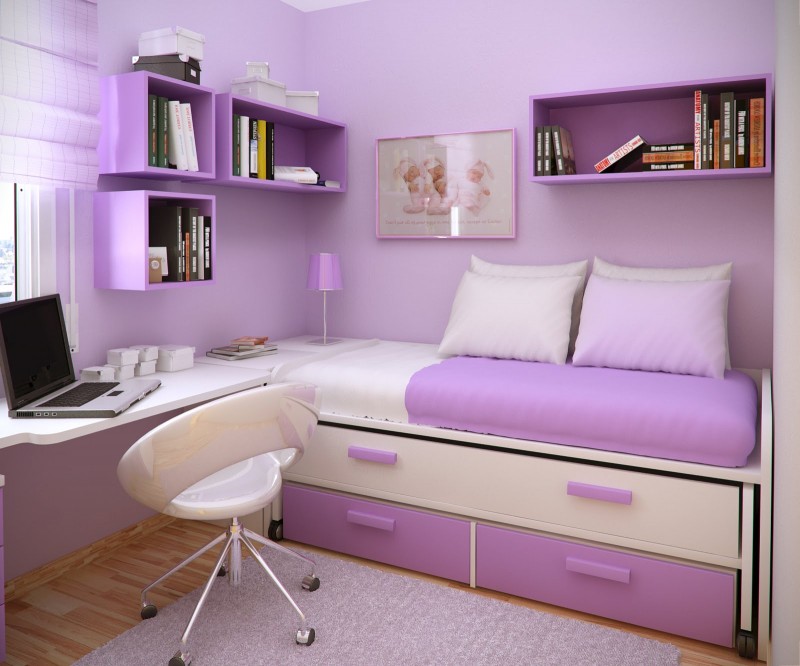 Simple Purple Teenage Bedroom Ideas 
