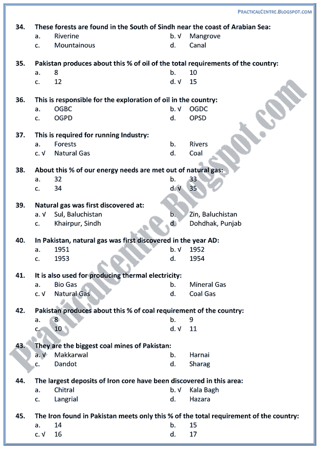 resources-of-pakistan-mcqs-pakistan-studies-9th