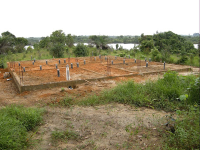 Drains all installed in lavatory building (view east)