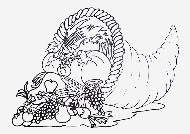 Free Printable Coloring Page of Cornucopia to download