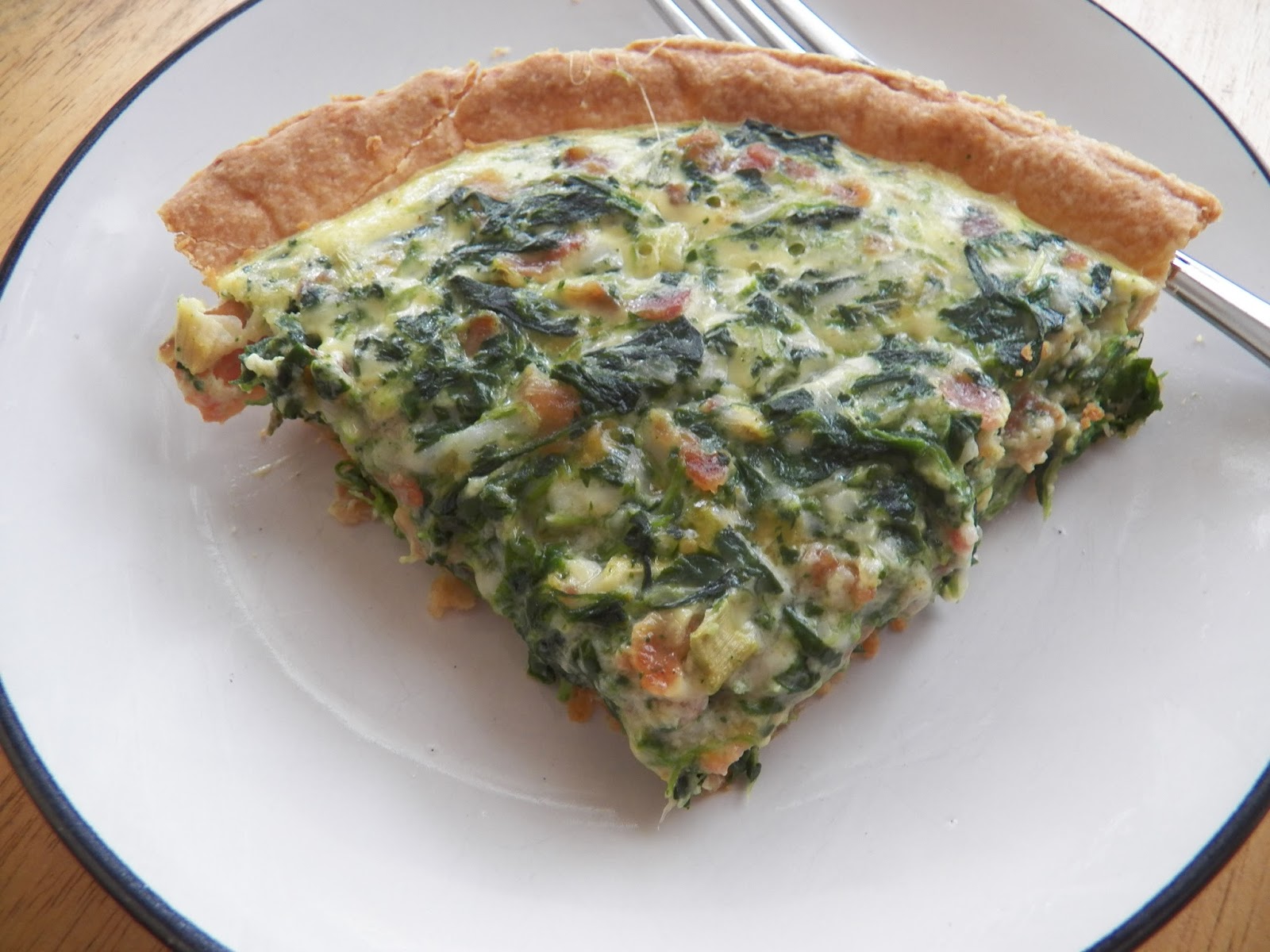 Martha's Recipe Spinach & Bacon Quiche