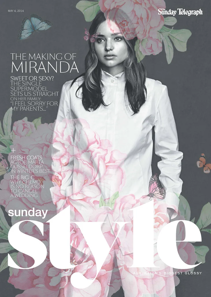 Miranda Kerr features for Sunday Style by Chris Colls