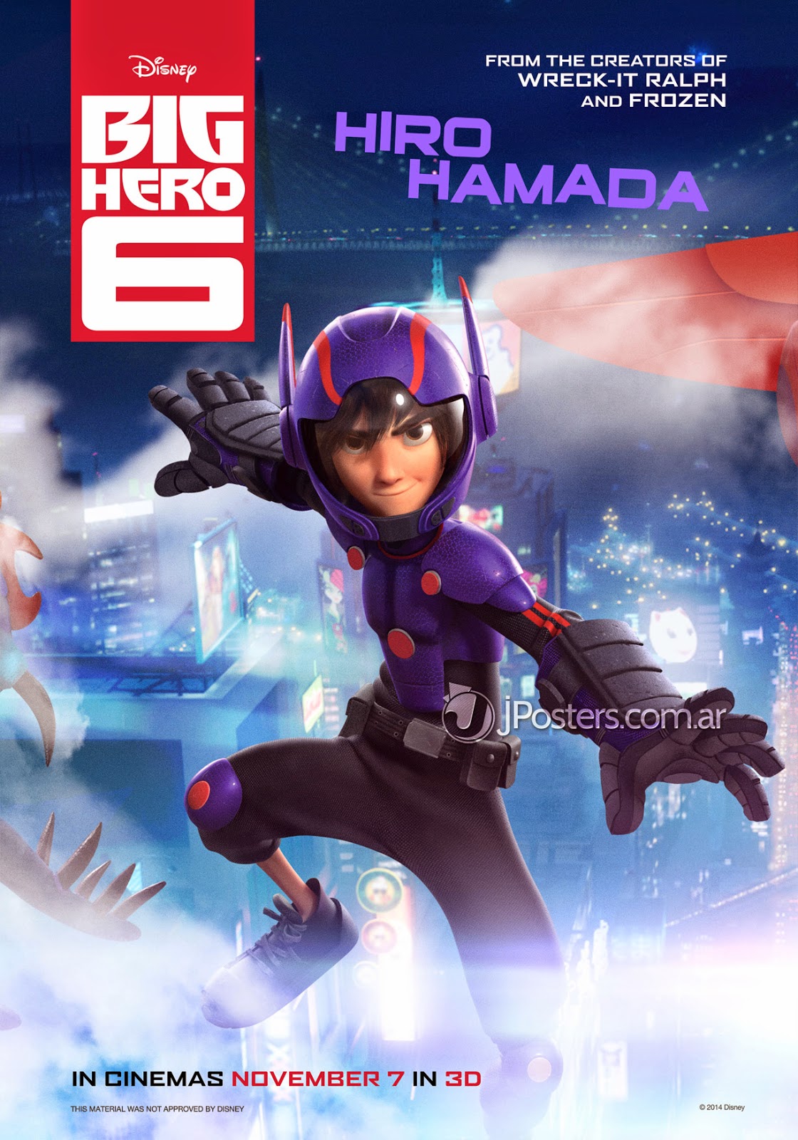 Ultimate 3D Movies: Big Hero 6 - Six Character Posters (Nov 2014)