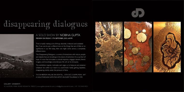 Solo Disappearing dialogues-Show at Gallery Sanskriti, 2015