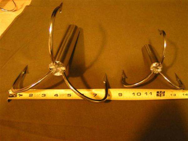 2 pieces 14//0 Stainless Steel welded treble hook Large Hook for bridges or piers