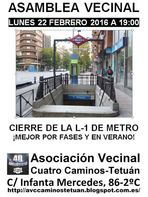 L1 metro cierre por fases y en verano