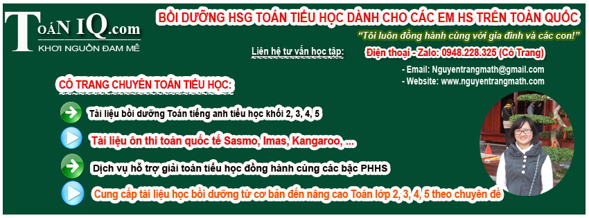 BỒI DƯỠNG TOÁN TIỂU HỌC - HỌC TOÁN CÔ TRANG