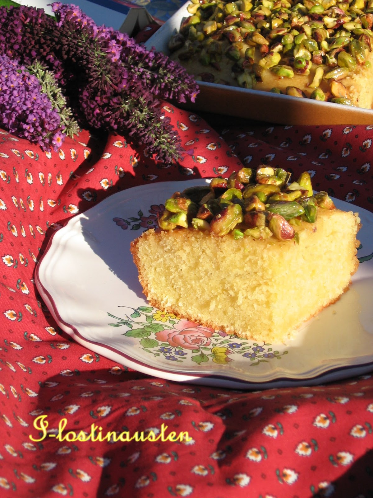 ILost in Austen Jamie Oliver's Honey & Pistachio Cake