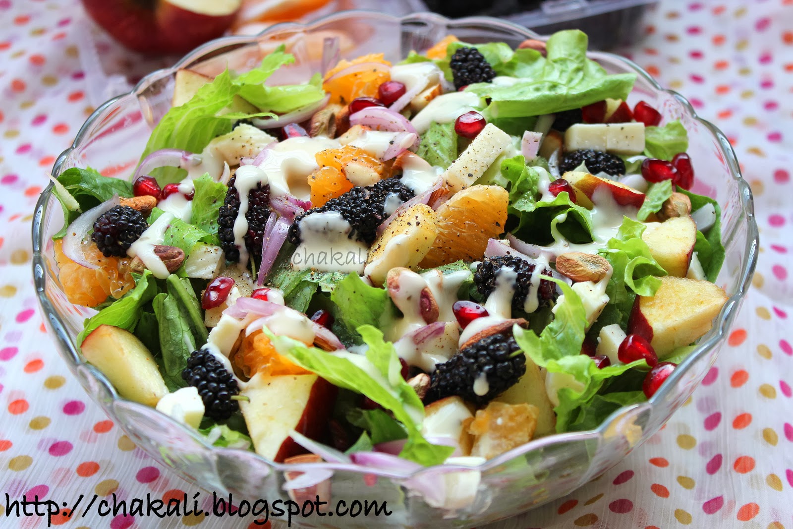 लेट्यूस सलाड Lettuce and Fruit Salad चकली