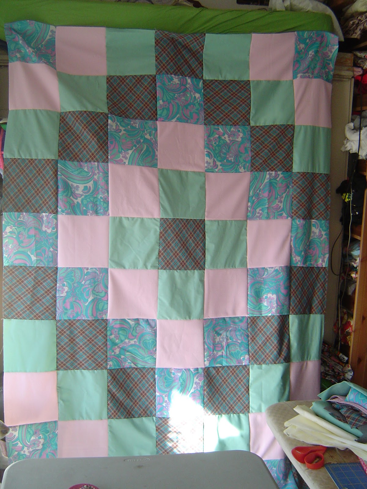 recycled quilt Close up polyester quilt fabrics