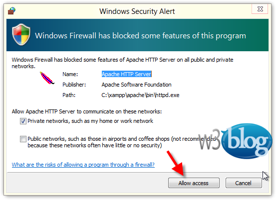 Cách dễ dàng để cài đặt webserver trong Windows Windows+Security+Alert
