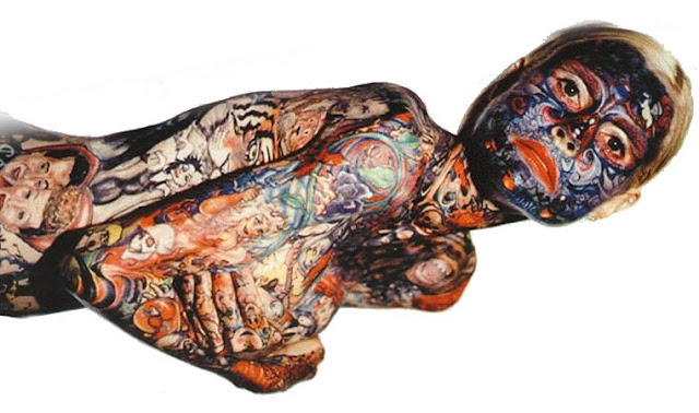 2. Julia Gnuse, also known as "The Illustrated Lady", has 95% of her body covered in tattoos. - wide 9