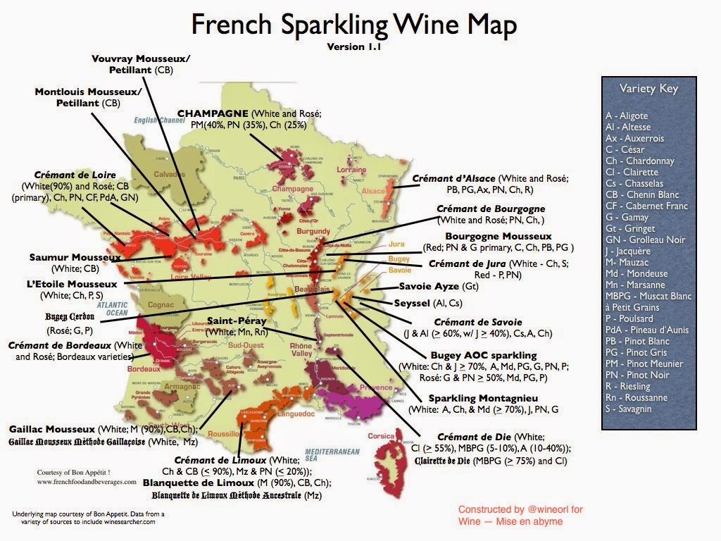 Wine Mise en abyme French sparklingwine map