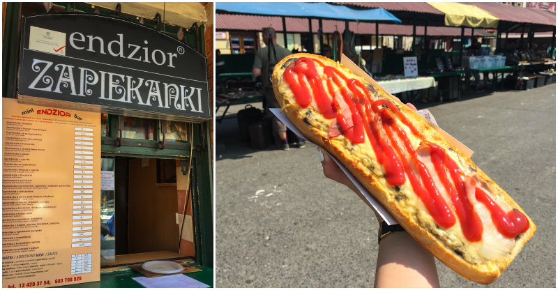 Polish food zapiekarki Getting polish food zapiekarki in Kraków, Poland jewish quarter