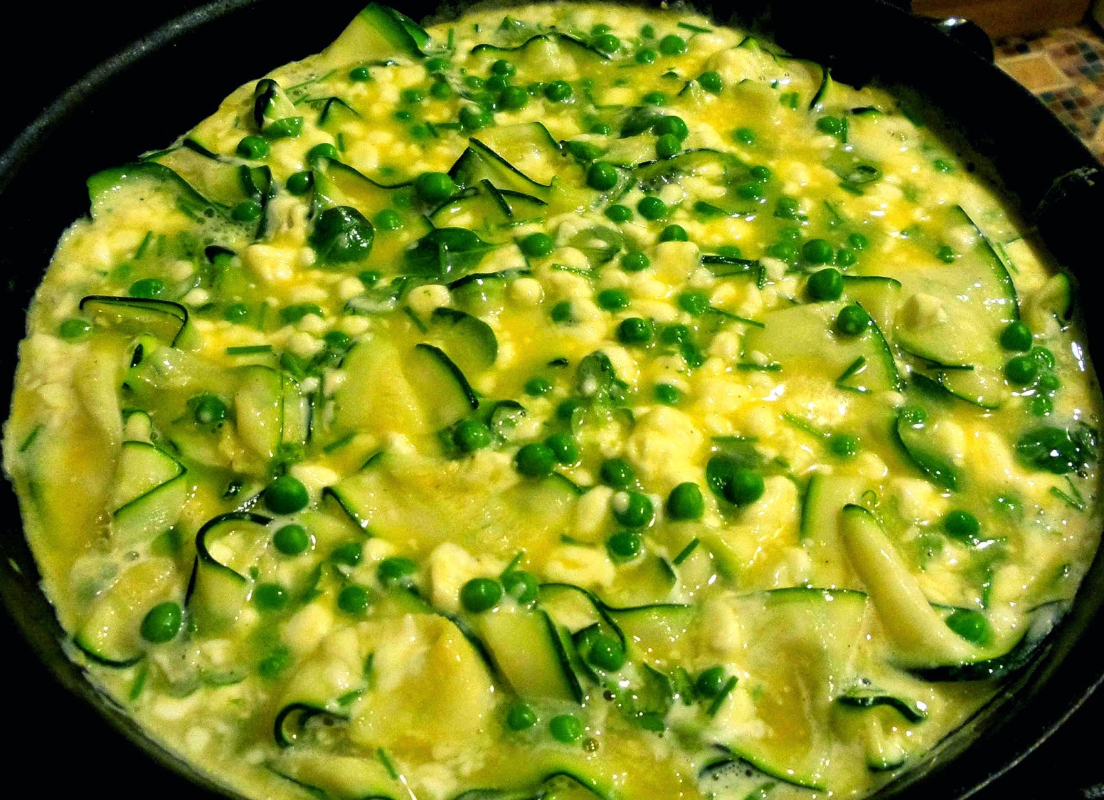 Forking Foodie Courgette (Zucchini) Ribbon, Goats' Cheese and Petis
