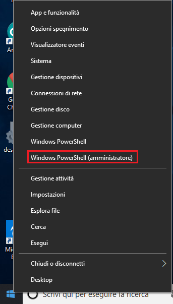 Windows 10, Windows PowerShell (amministratore) Windows 10, Windows PowerShell (amministratore)