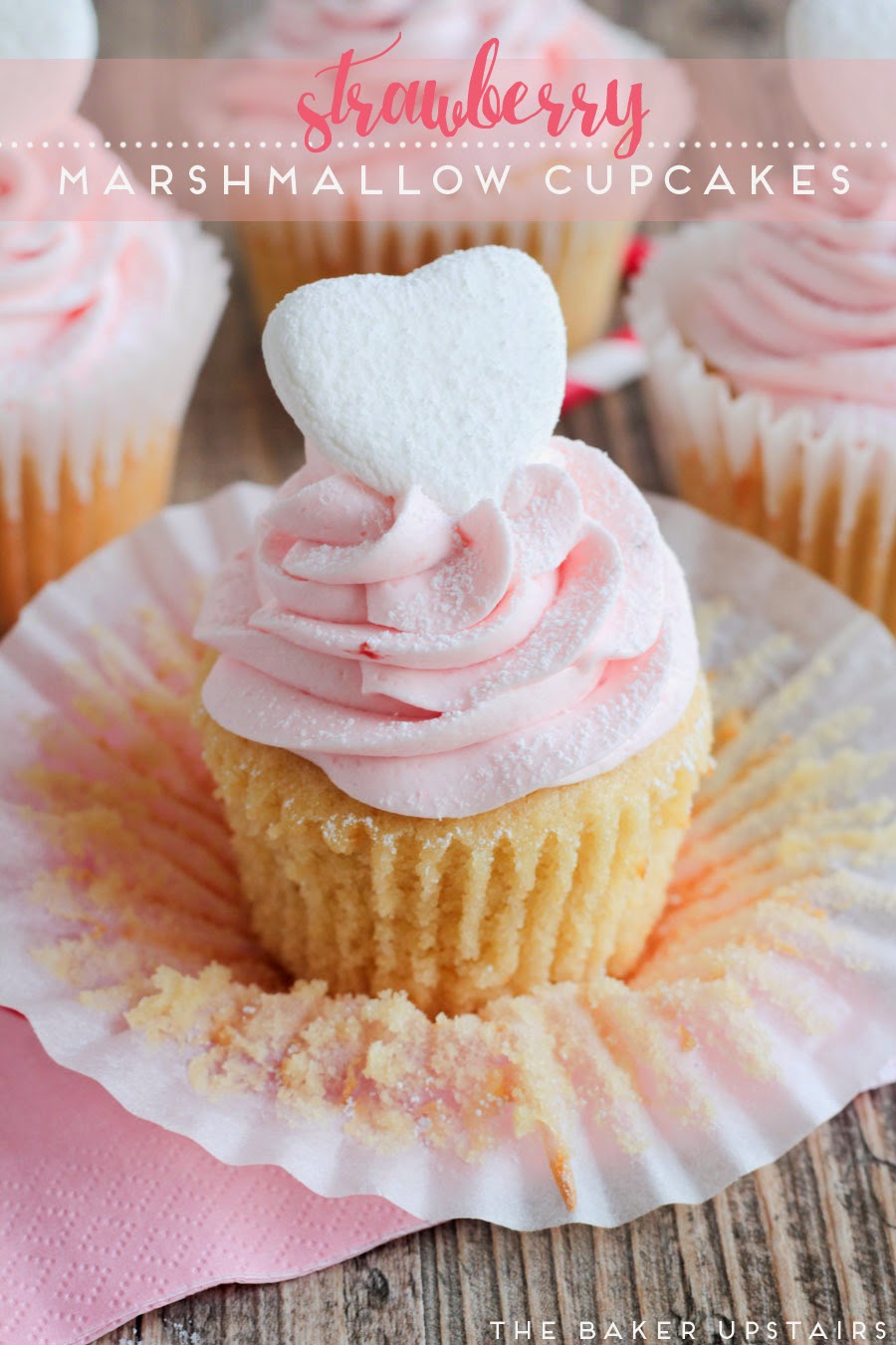 The Baker Upstairs strawberry marshmallow cupcakes