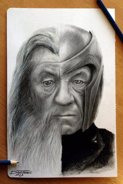 FanArt MashUp de Ian McKellen: Gandalf vs. Magneto FanArt MashUp de Ian McKellen: Gandalf vs. Magneto