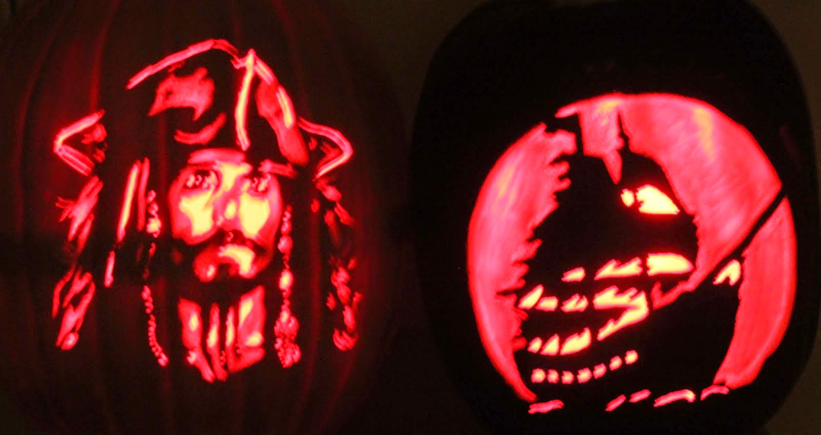 Captain Jack Sparrow & The Black Pearl pumpkins