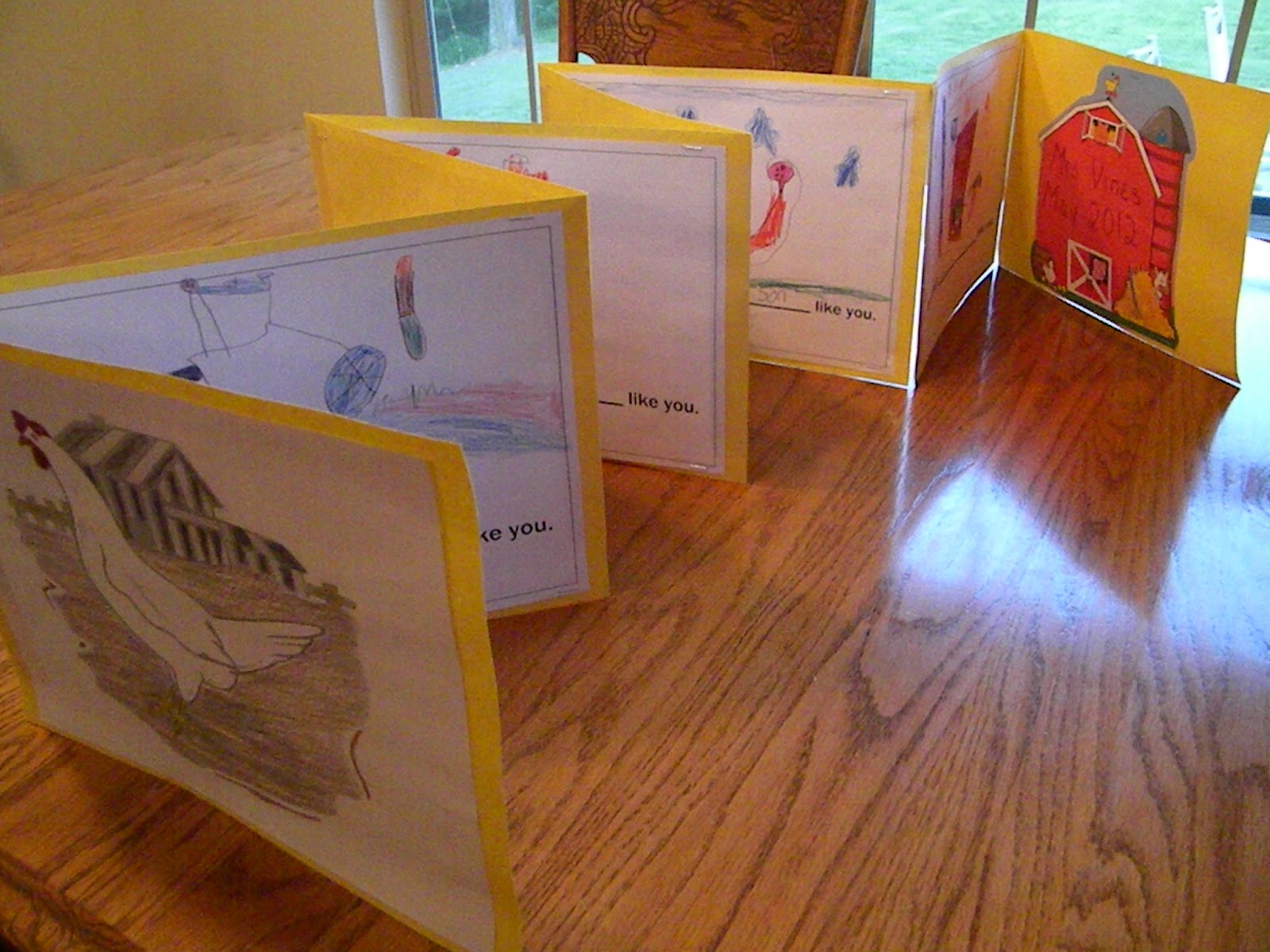 Conversations in Literacy Accordion Class Made Books