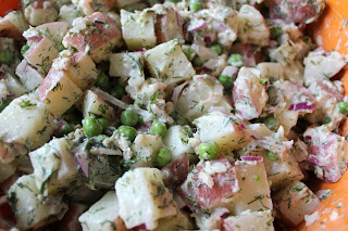 Dilled Potato Salad with Tuna and Peas