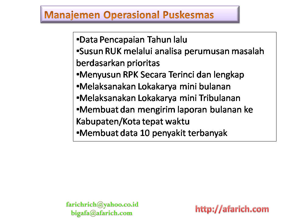 Afa Lokakarya Mini Dan Penilaian Kinerja Puskesmas