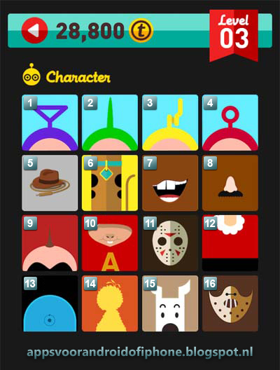 Icon Pop Quiz Level 3 Character: cheats, hints, oplossingen en antwoorden
