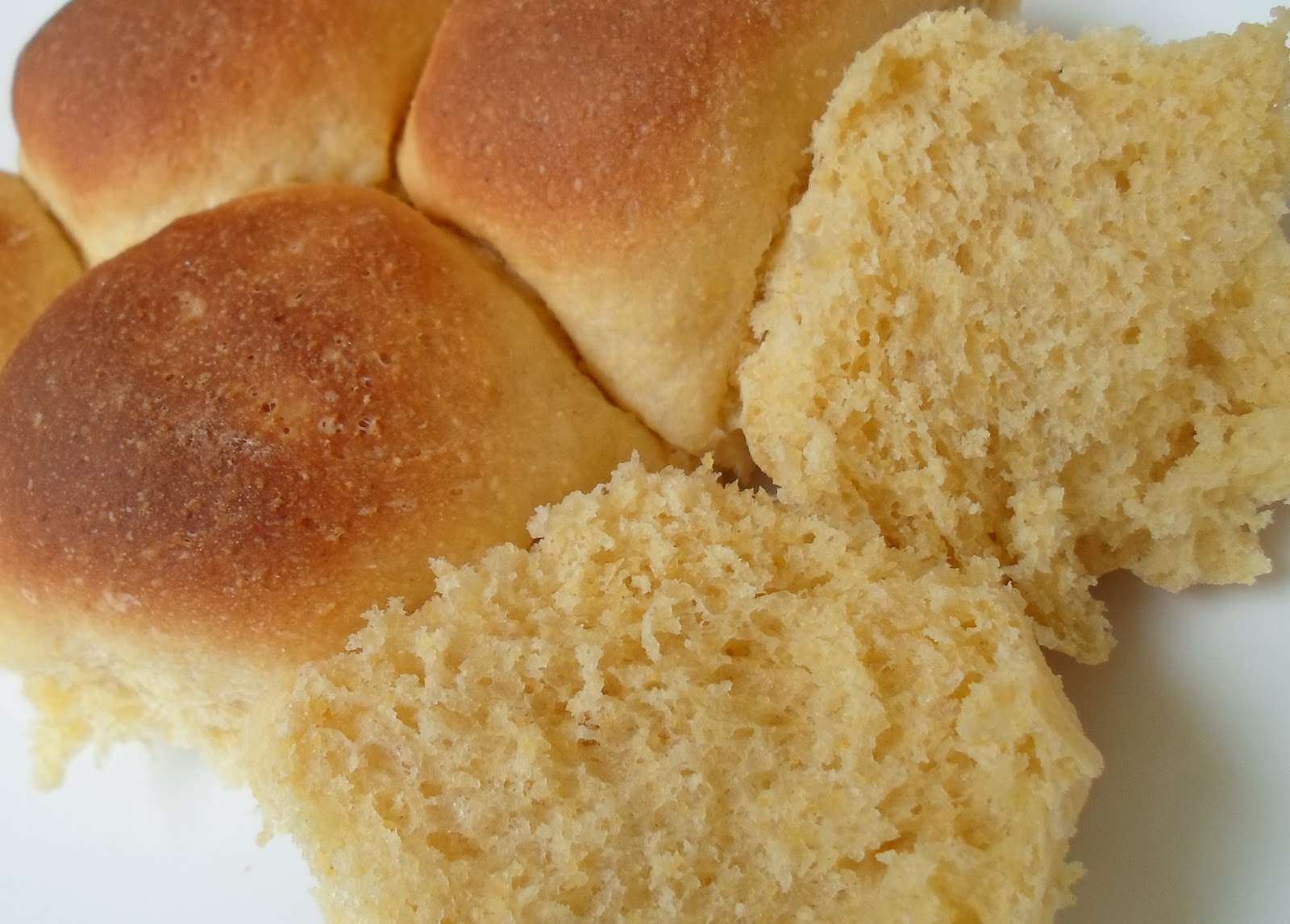 Happier Than A Pig In Mud Cornmeal Dinner Rolls using Rapid Rise Yeast