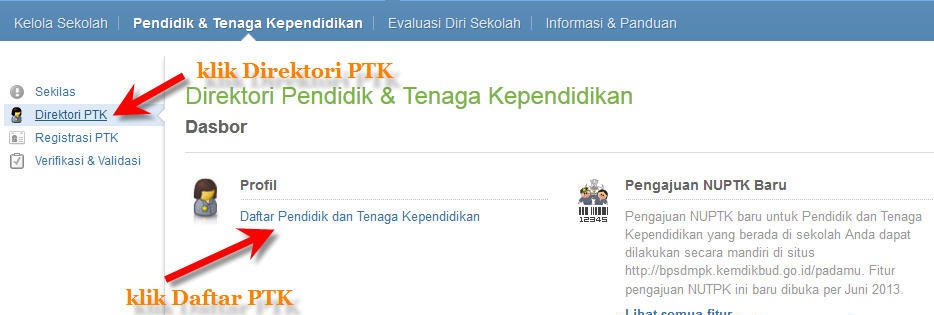Cara Edit Data Dasar PTK Setelah Bintang 2 di Padamu