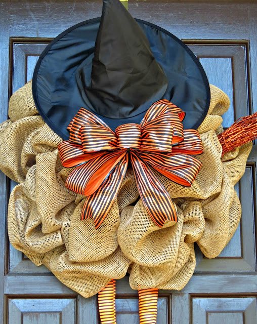 DIY Burlap Witch Wreath