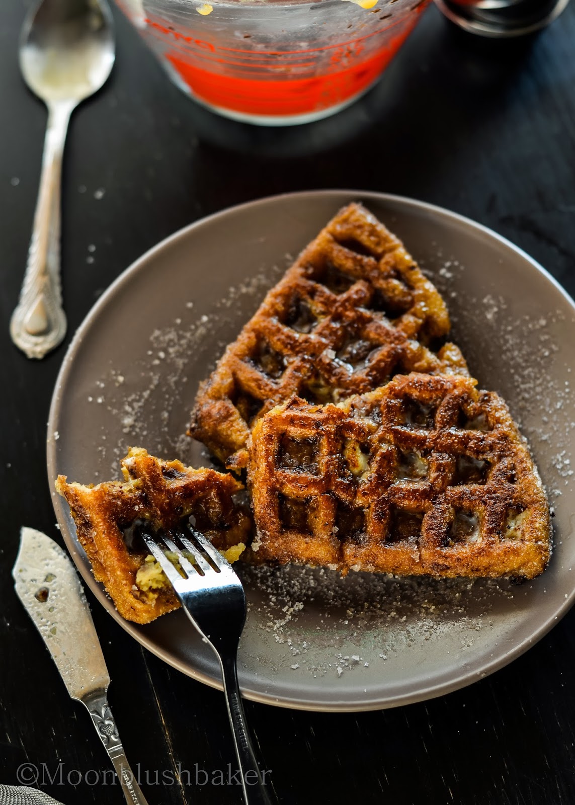 Waffling part 2 //Pumpkin donut French waffle The moonblush Baker