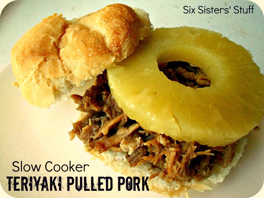 Slow Cooker Teriyaki Pulled Pork Recipe / Six Sisters' Stuff Six
