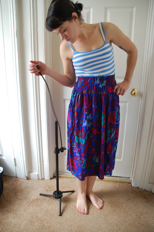 DIY Shortening a printed skirt