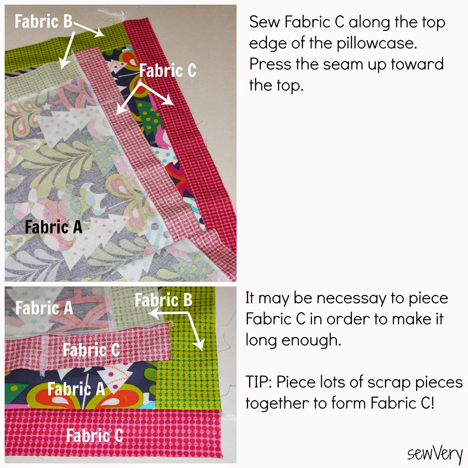 sewVery A sewVery Simple Envelope Pillowcase Tutorial