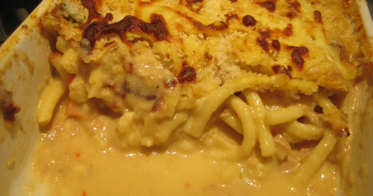 Lemon and Cheese Tuna Spaetzle Bake