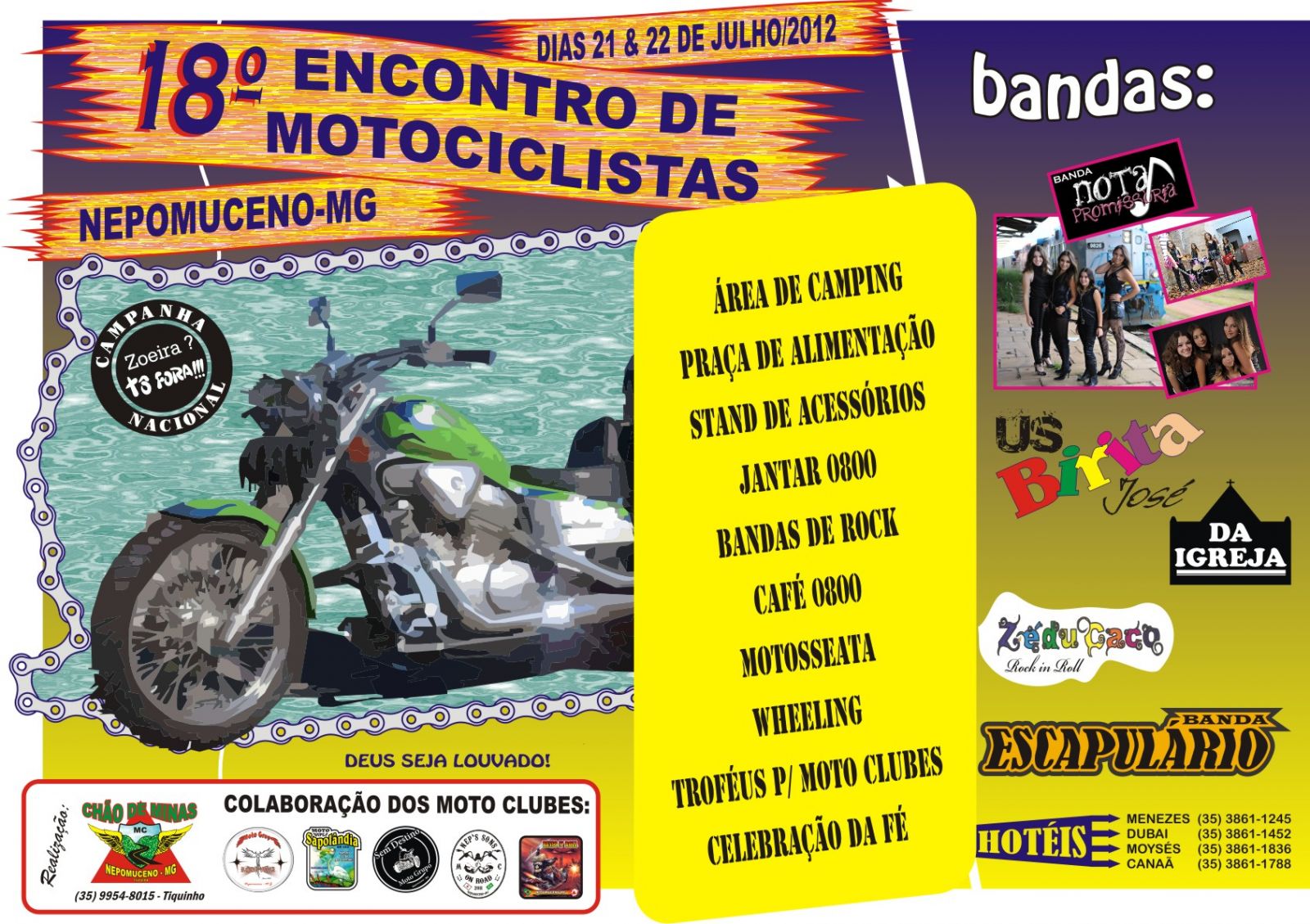 Agenda Encontro De Motociclistas 2012 Mg