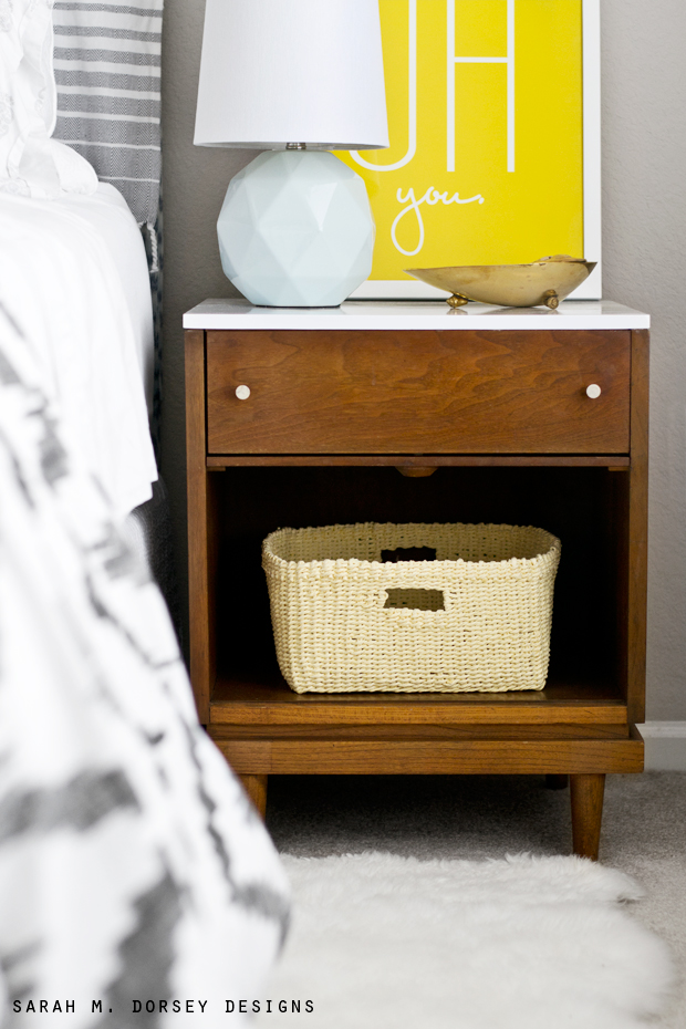 sarah m. dorsey designs Mid Century Modern Nightstand