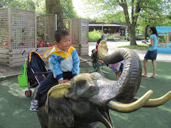 Alexandre and his elephant at Granby Zoo
