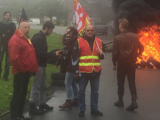 Action lors de la venue de Macron à Valenciennes le mardi 31 mai 2016 au matin