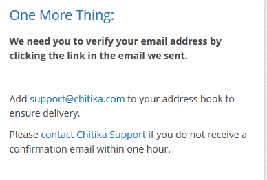 email konfirmasi dari chitika