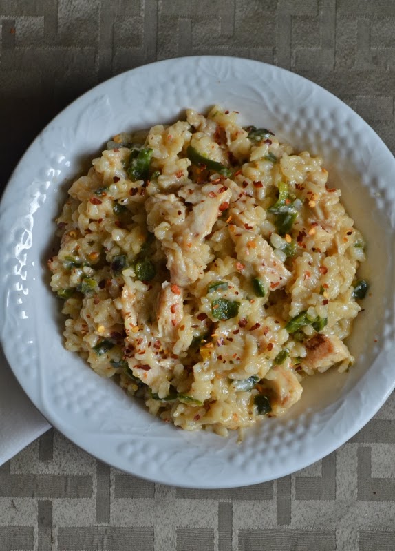 For the Love of Dessert Spicy Chicken Poblano Ristto