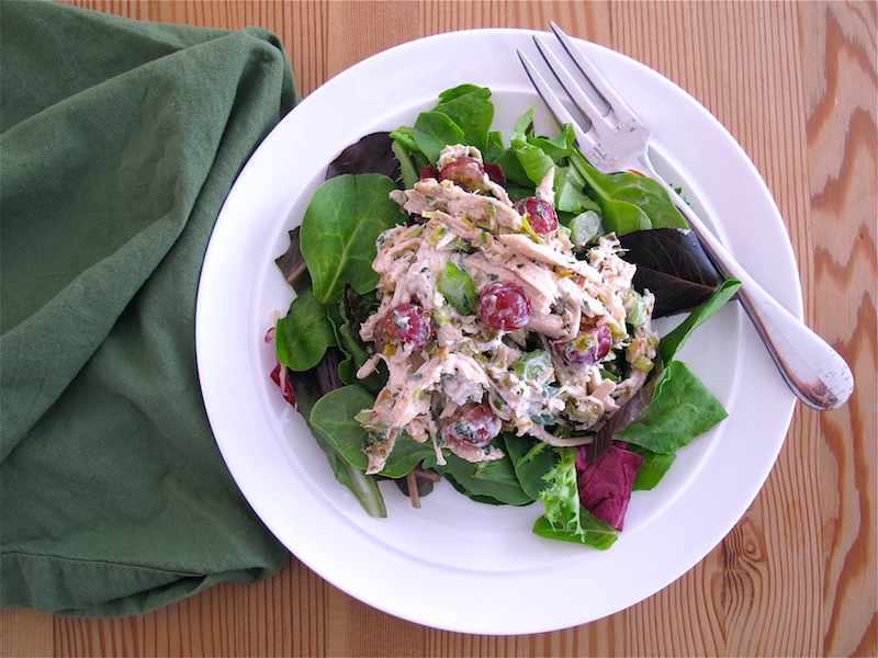 joeycake tarragon chicken salad (with grapes and toasted walnuts)