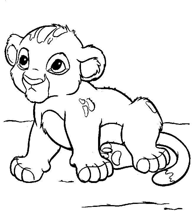 Cute Lion Cub | Animals Coloring Pages | Kids Coloring Pages