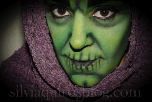 Maquillaje Halloween 17: Bruja, Halloween Make-up 17: Witch efectos especiales, special effects, Silvia Quirós