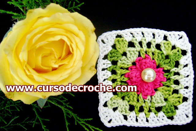 square aprender croche pipoca dvd edinir-croche quadrados loja curso de croche