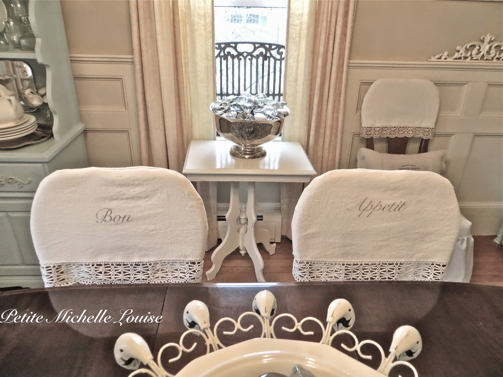 Petite Michelle Louise DIY Dining Room Chair Back Covers...