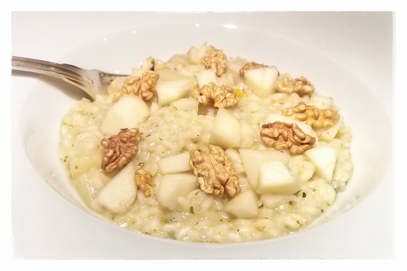 Le Monde à ma table Risotto au poire et noix