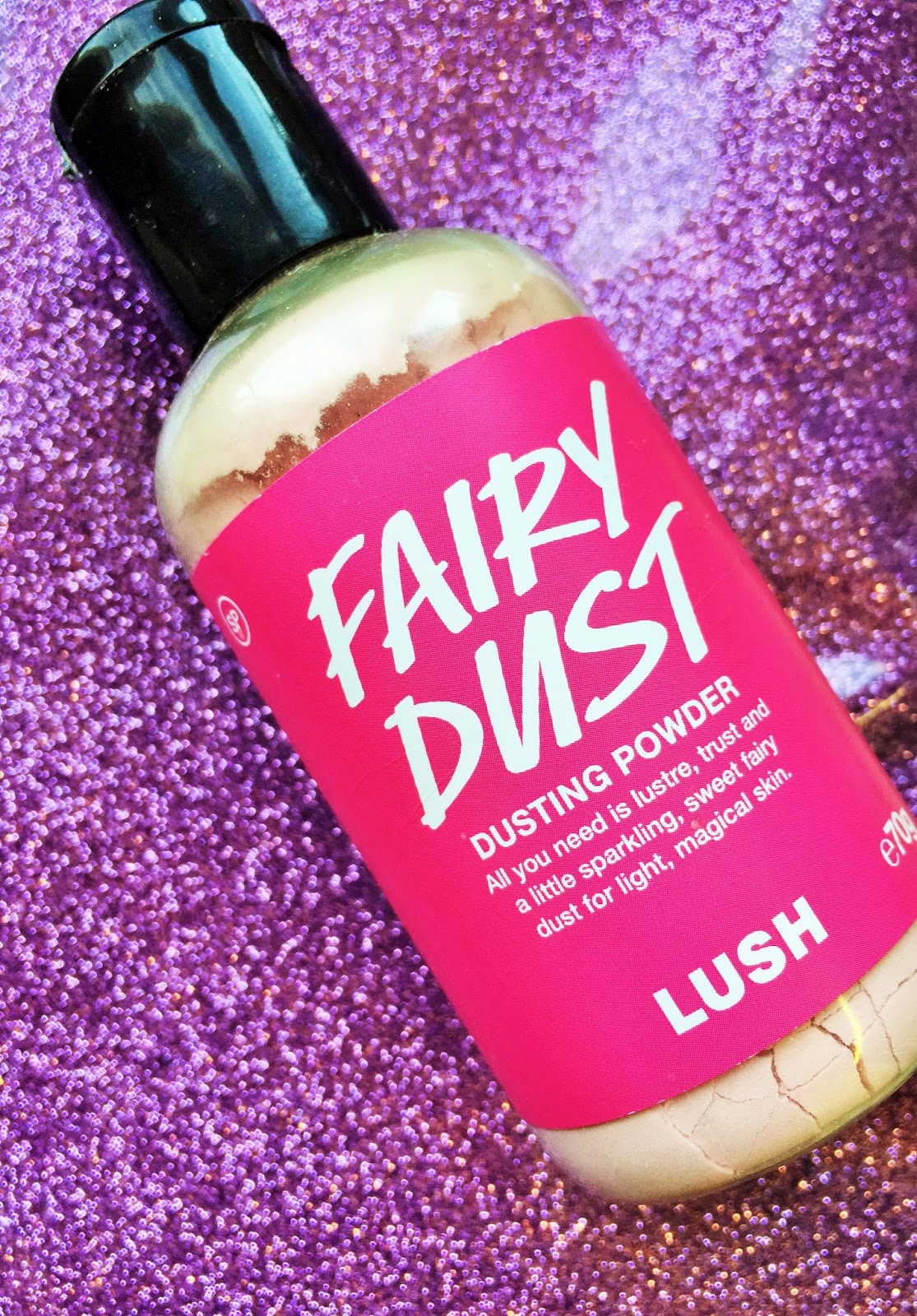 long hair and lashes Lush Christmas Fairy Dust.