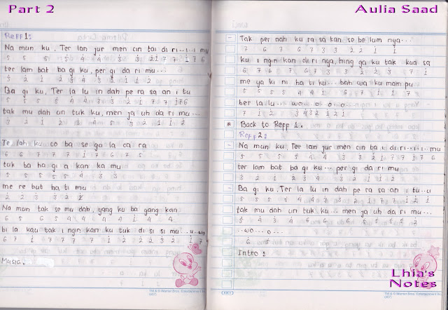 Catatan Not Lagu Ungu, "Dilema Cinta" (Piano Pemula